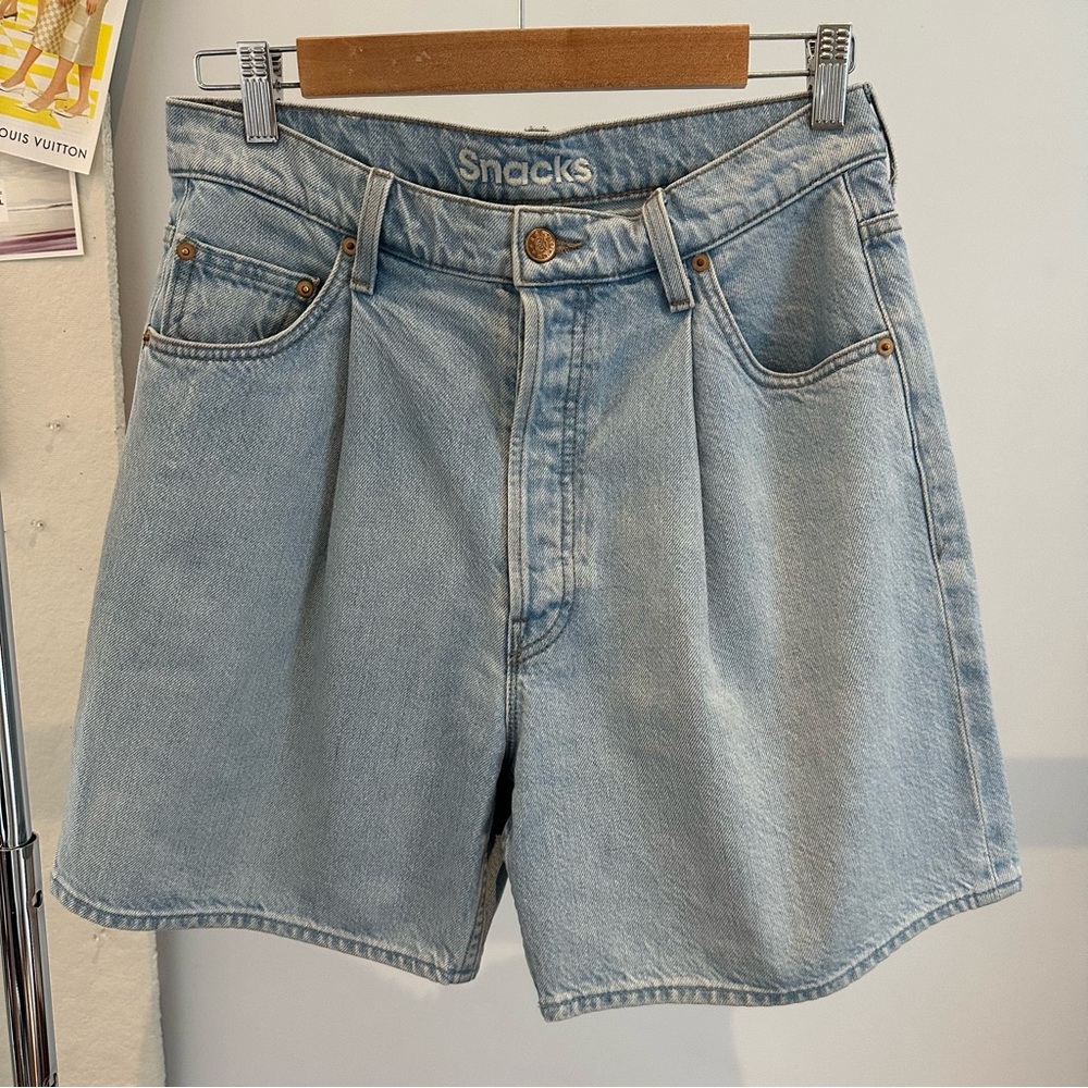 MOTHER Light Blue Jean Shorts